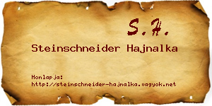 Steinschneider Hajnalka névjegykártya